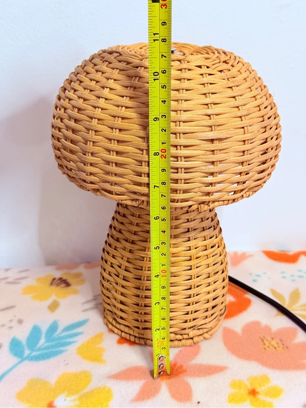 Natural Woven Rattan Mushroom Lantern Table Lamp - Natural